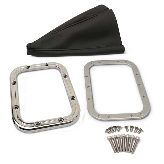 Shifter Bezel Kit Mount Plate & Boot - Ball Milled – Eddie Motorsports