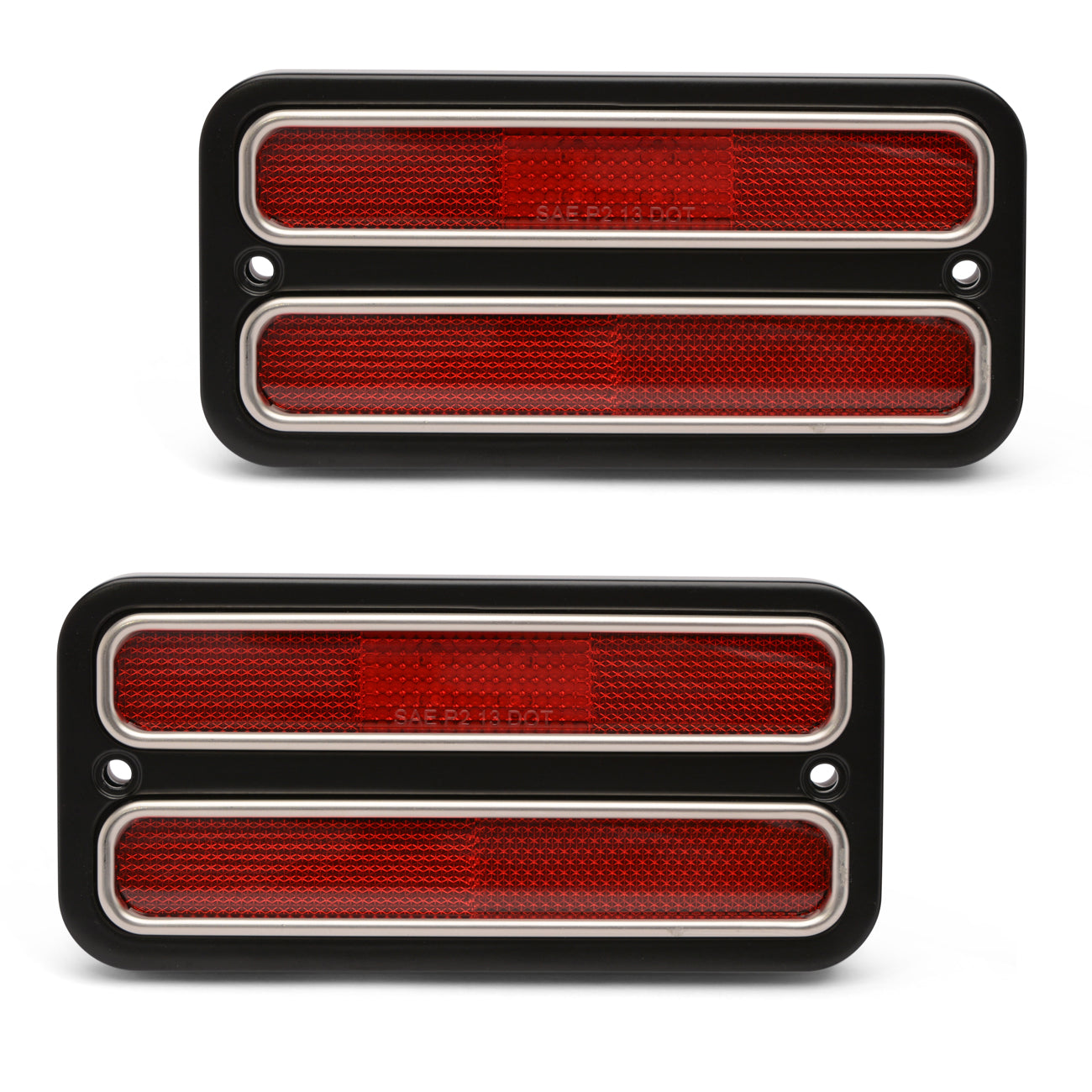 【未開封！LED電飾付き！】1/10  E30型 Mスポーツ レッド！ Billet Marker Light Bezels w/ Red Lights - 1967-72 Chevy C-10